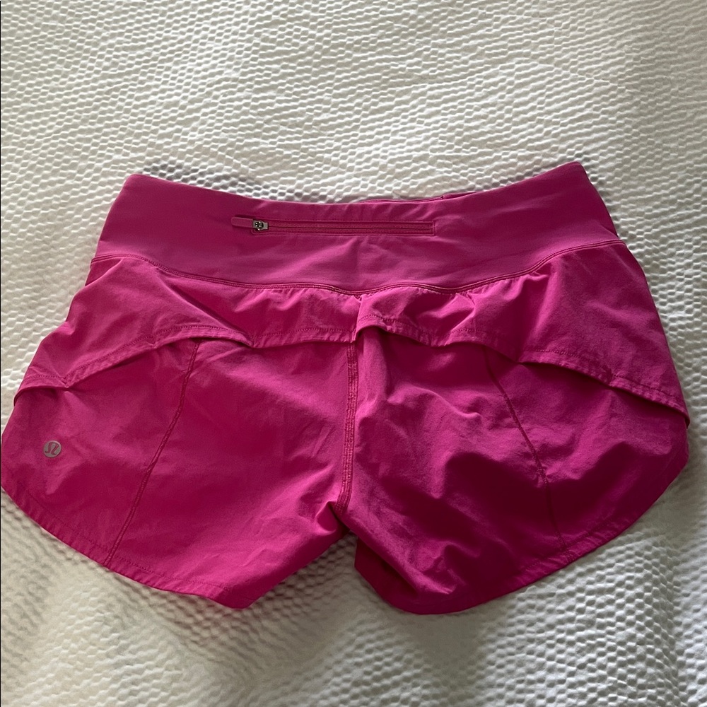 Lululemon Women's Pink Athletic speed up Shorts - Picture 4 of 5